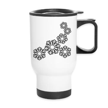 Snowflakes - Thermal mug with handle - white - Front