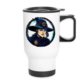 Witch Policewoman - Thermal mug with handle - white - Front