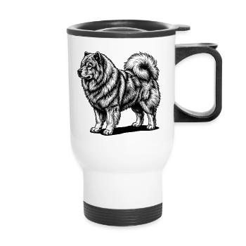 Eurasier | Vieux - Tasse isotherme avec poignée - blanc - Devant