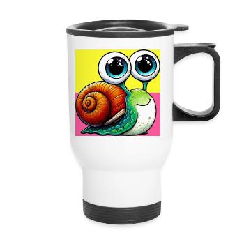 Escargot - Tasse isotherme avec poignée - blanc - Devant