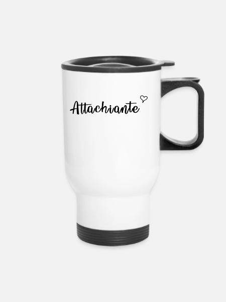 attachiante - Thermobecher mit Tragegriff - Weiß