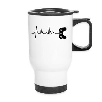 Gaming Gamer - Thermal mug with handle - white - Front