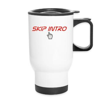 skip intro - Thermobecher mit Tragegriff - Weiß - Vorne