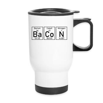 Bacon elements periodic table funny funny chemistry - Thermal mug with handle - white - Front