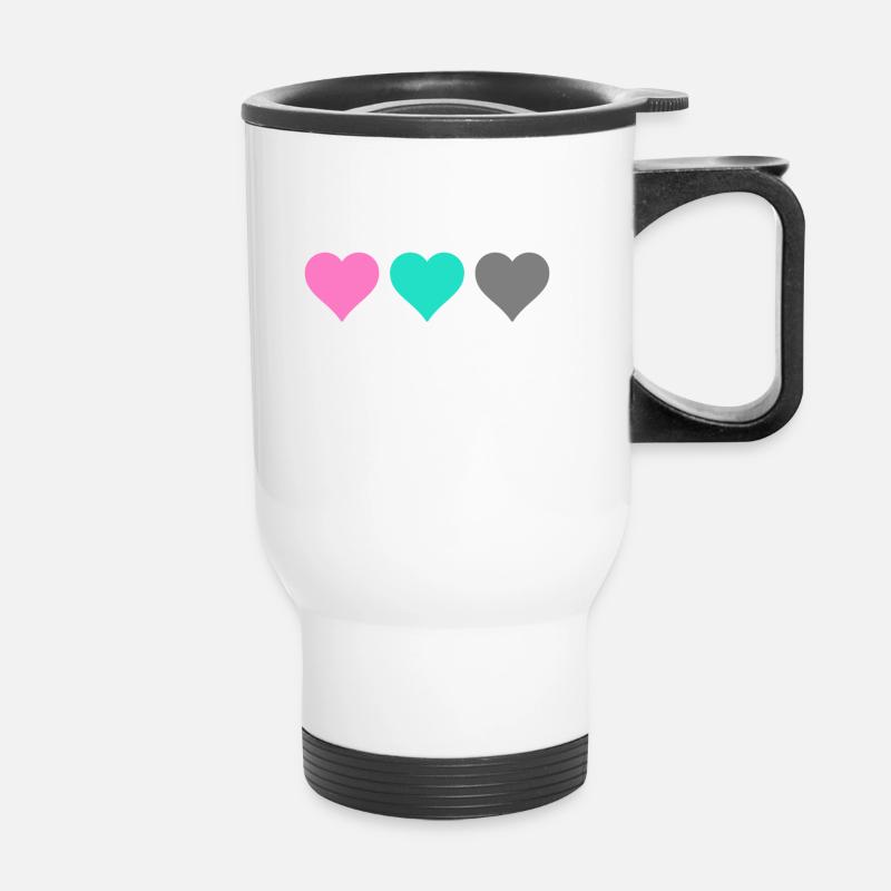 heart - Thermal mug with handle - white