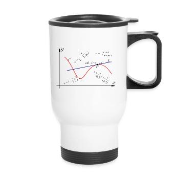 mathematik - Thermobecher mit Tragegriff - Weiß - Vorne