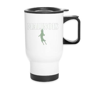 Belgian Shepherd Green - Thermal mug with handle - white - Front