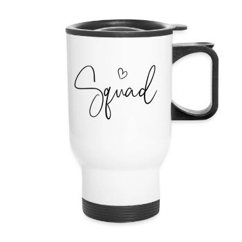 Squad Bride JGA Enterrement de vie de jeune fille Femmes - Tasse isotherme avec poignée - blanc - Devant