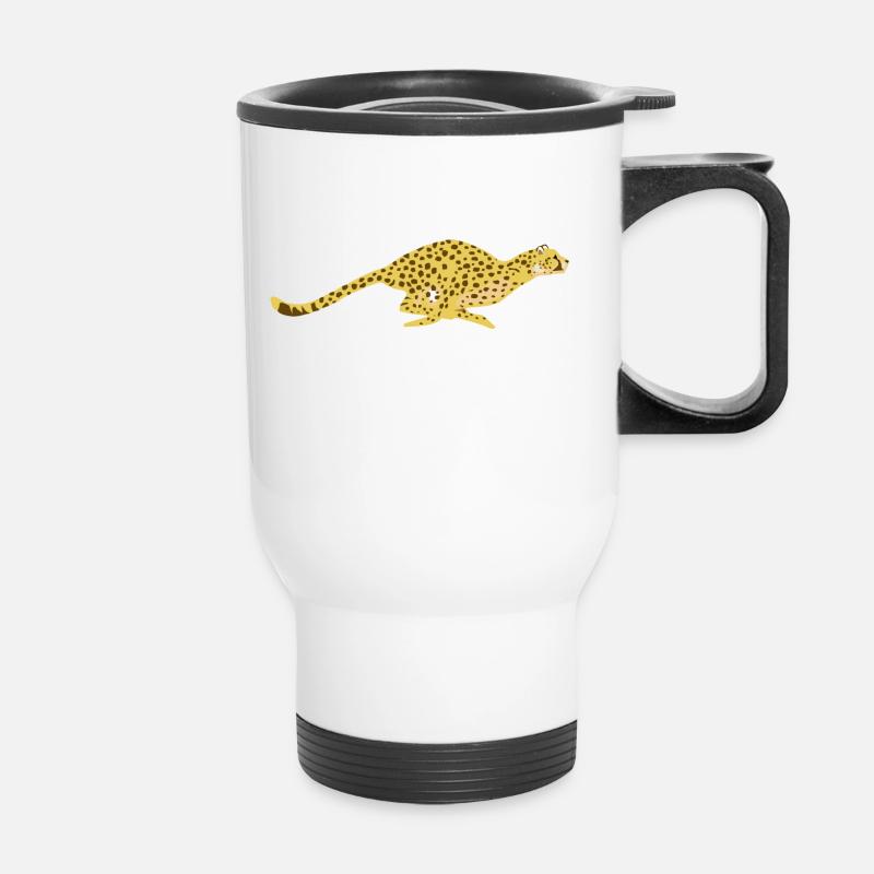 Cheetah - Thermal mug with handle - white