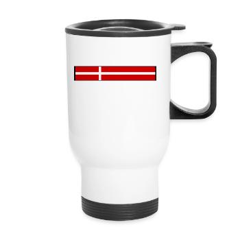 Drapeau du Danemark - Tasse isotherme avec poignée - blanc - Devant