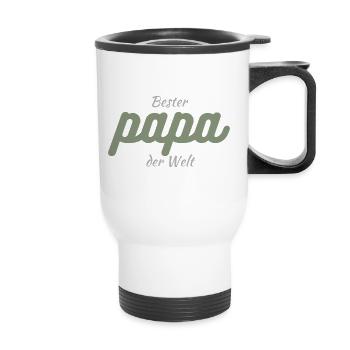 Bester Papa der Welt - Thermobecher mit Tragegriff - Weiß - Vorne
