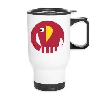Elephant Circle - Thermobecher mit Tragegriff - Weiß - Vorne