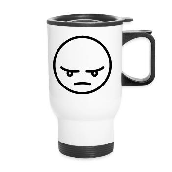 Angry Gift Idea - Thermal mug with handle - white - Front