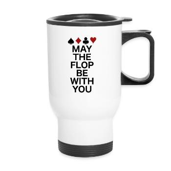 poker - Tasse isotherme avec poignée - blanc - Devant