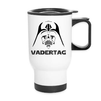 Vatertag Shirt - Thermobecher mit Tragegriff - Weiß - Vorne