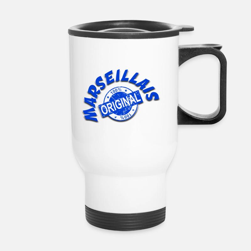 Marseillais - Tasse isotherme avec poignée - blanc