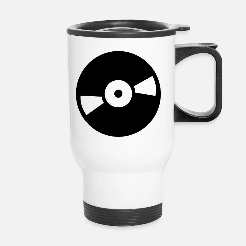 Vinyl DJ - Thermal mug with handle - white