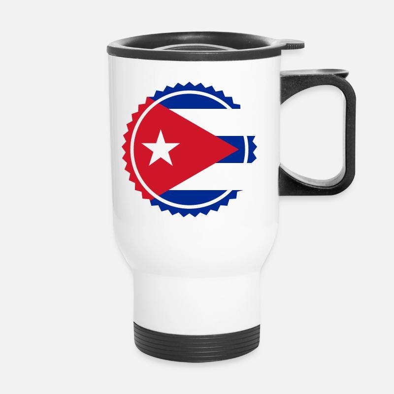 Cuba Cuba Flag National Havana Gift - Thermal mug with handle - white