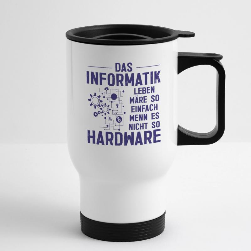 Informatik Hardware Programmierer Geschenk Thermobecher mit Tragegriff