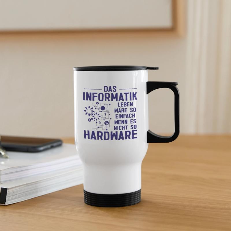 Informatik Hardware Programmierer Geschenk Thermobecher mit Tragegriff