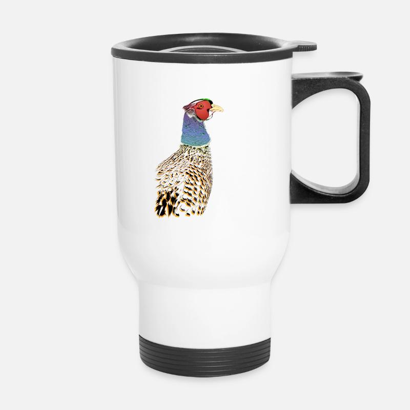 Phenominal Pheasant - Thermal mug with handle - white