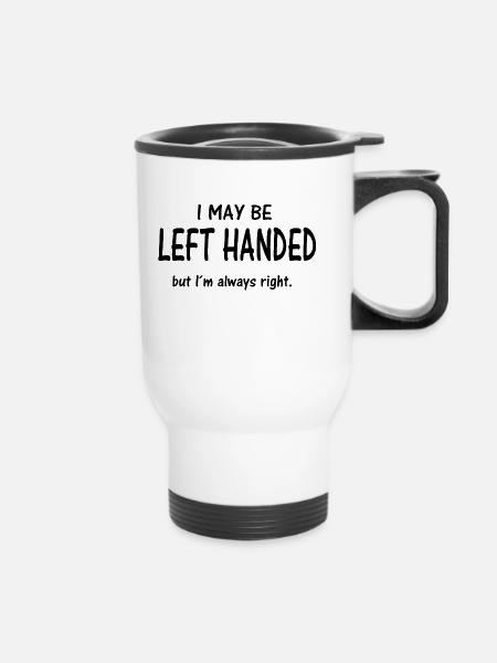LEFT HANDED - Thermobecher mit Tragegriff - Weiß