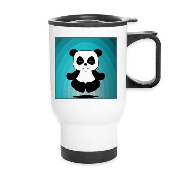 panda - Thermal mug with handle - white - Front