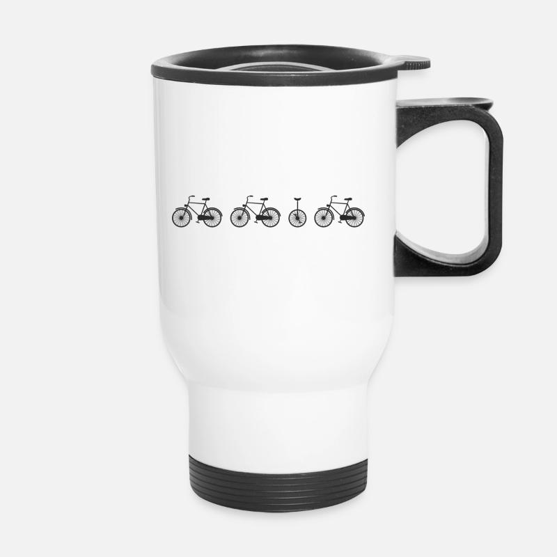 be different - Unicycle Two-wheeler Bicycle - Thermal mug with handle - white