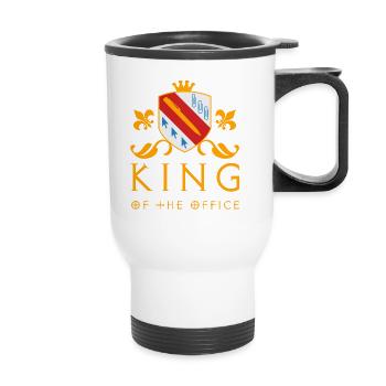 King of the Office - Thermal mug with handle - white - Front
