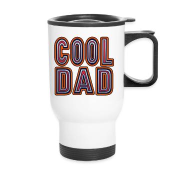 Cool Dad Silver-Brown T-Shirt - Thermal mug with handle - white - Front