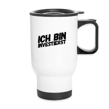 Investing is always possible - Thermal mug with handle - white - Front