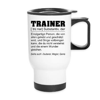 Trainer Definition - Thermobecher mit Tragegriff - Weiß - Vorne