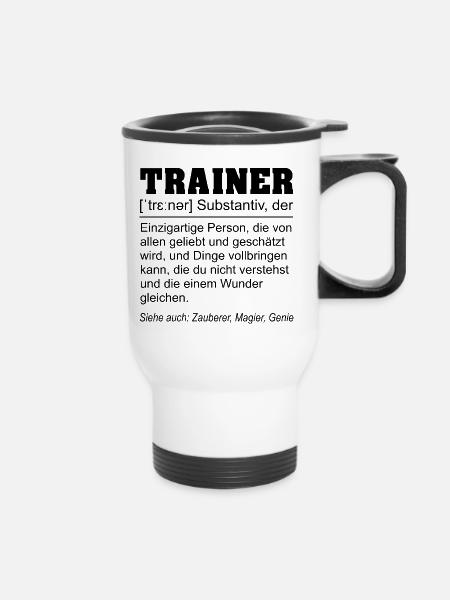 Trainer Definition - Thermobecher mit Tragegriff - Weiß