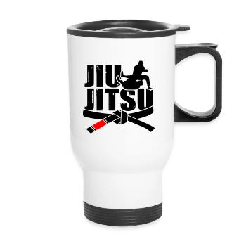 Jiu-Jitsu T-shirt Jiu jitsu - Thermobecher mit Tragegriff - Weiß - Vorne