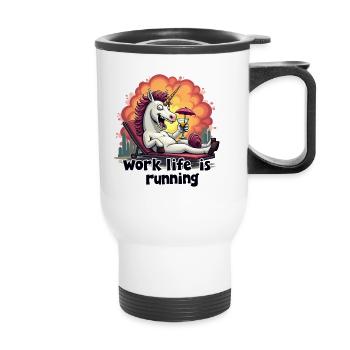 Bureau - Licorne - Tasse isotherme avec poignée - blanc - Devant