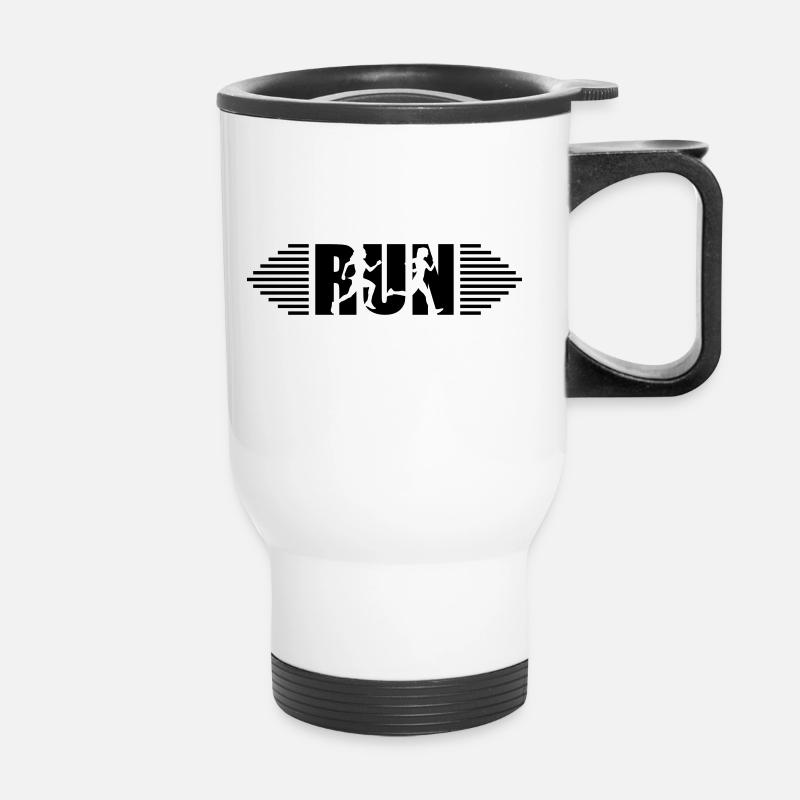 Run, Runner - Run - Tasse isotherme avec poignée - blanc