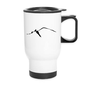 Chamonix mont blanc aiguille du midi leewarddesign - Tasse isotherme avec poignée - blanc - Devant