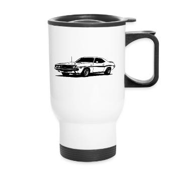 American Muscle Car - Thermobecher mit Tragegriff - Weiß - Vorne