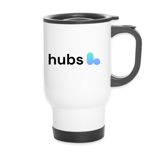 Hubs Logo Black - Thermal mug with handle