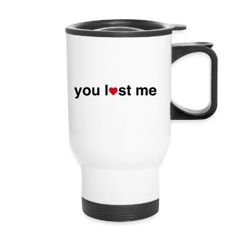You Lost Me - Thermal mug with handle - white - Front
