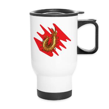 Skolopender crawler insect with poisonous bite - Thermal mug with handle - white - Front