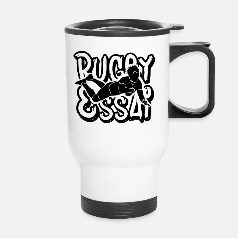 RUGBY-TAG - Thermobecher mit Tragegriff - Weiß