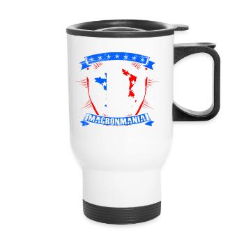 La France Emmanuel Macron Idée cadeau - Tasse isotherme avec poignée - blanc - Devant