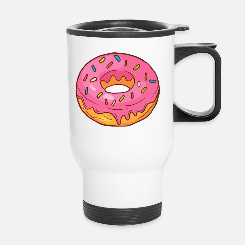 Donuts Confiserie Cookie Tart Cake Pies - Thermal mug with handle - white