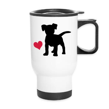 Jack Russell Terrier - Thermobecher mit Tragegriff - Weiß - Vorne