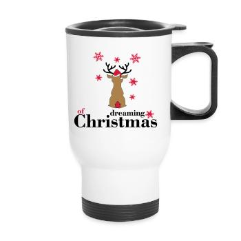 Jour de Noël - Tasse isotherme avec poignée - blanc - Devant