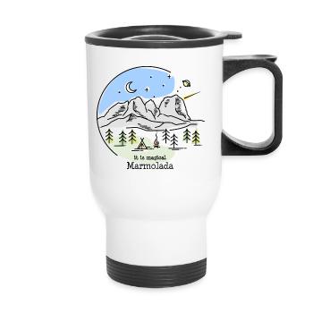 Marmolada Marmolada Dolomites Randonnée Via Ferrata - Tasse isotherme avec poignée - blanc - Devant