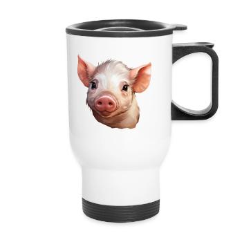 Porcelet - Tasse isotherme avec poignée - blanc - Devant