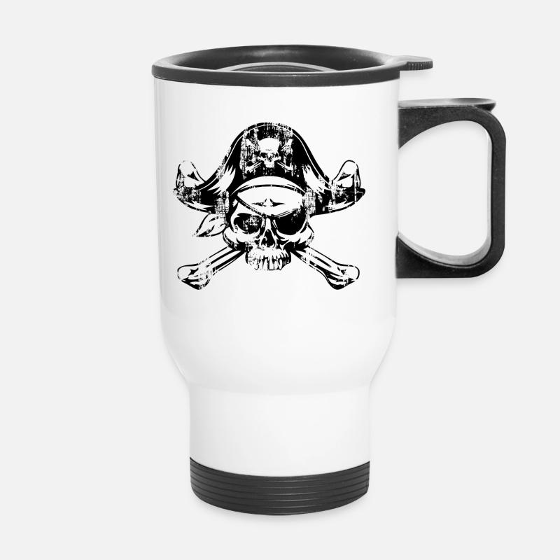 Pirates - Thermal mug with handle - white