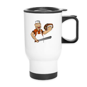 Ali the nice kebab man - Thermal mug with handle - white - Front